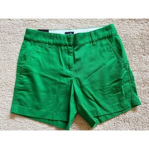 J. Crew Chino Shorts Green Woman's‎ Size 0 New With Tags
